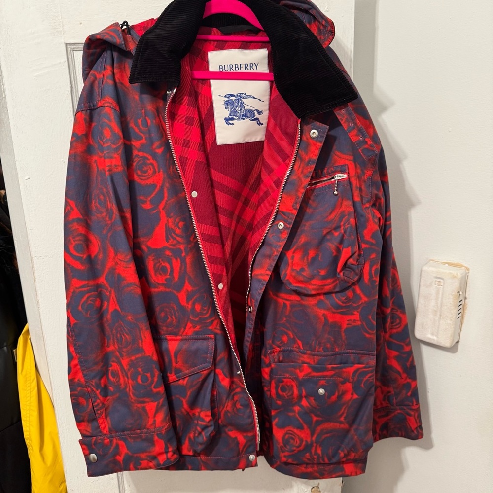 Burberry Red and Blue Floral Jacket - Picture 2 of 5